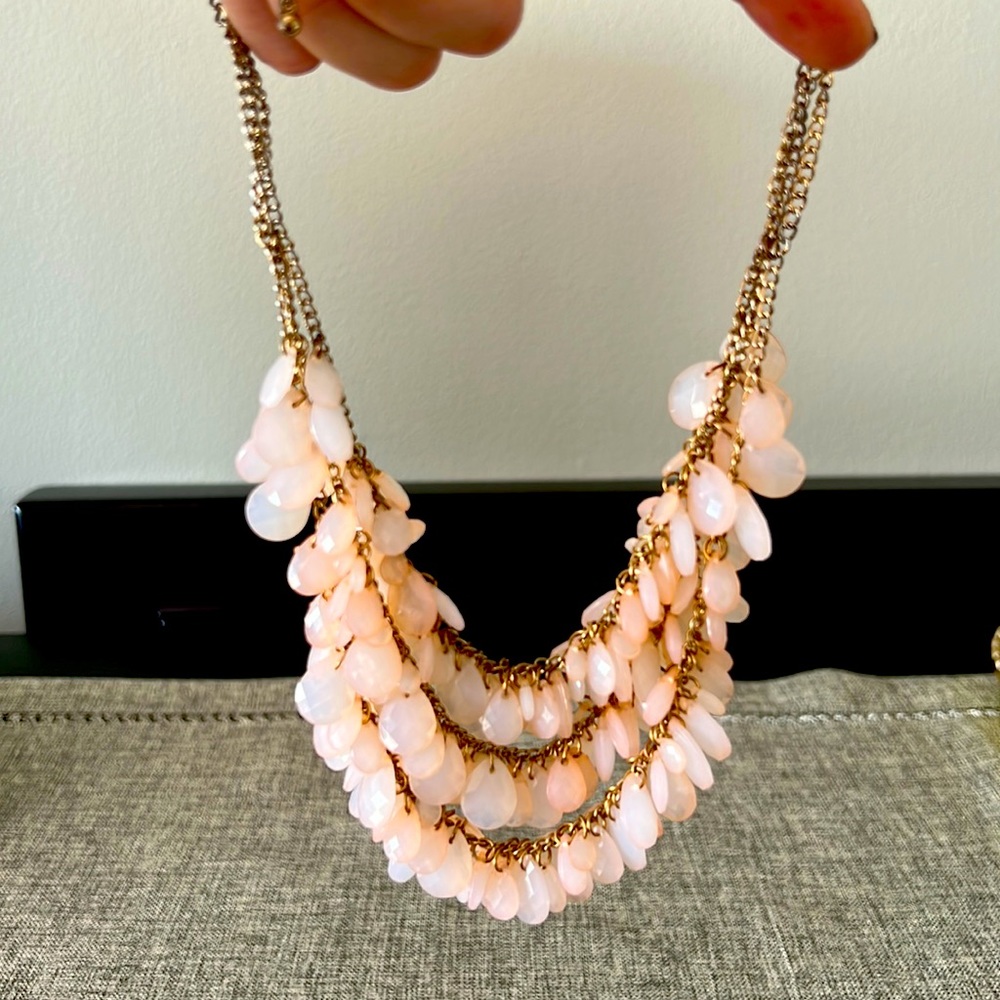 Light pink beaded necklace